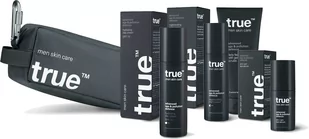 True men skin care - Zestaw premium - żel do mycia twarzy, kremy na dzień i na noc, serum pod oczy i kosmetyczka - Zestawy kosmetyków męskich - miniaturka - grafika 1