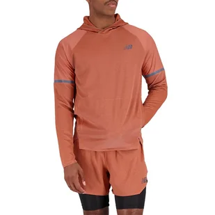 Bluza New Balance MT31289MHY - pomarańczowa - Bluzy sportowe męskie - miniaturka - grafika 1