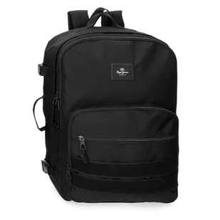 Pepe Jeans Aris Evergreen Plecak kabinowy na laptopa 15,6" czarny 31x44x20 cm Poliester by Joumma Bags - Torby na laptopy - miniaturka - grafika 1