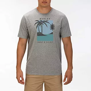 Koszulki męskie - Hurley męski T-shirt M Good Times Tee, pomarańczowa, xl - grafika 1