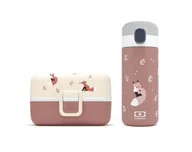 Zestawy naczyń dla dzieci - Zestaw dla dzieci Fox: lunchbox + kubek termiczny Monbento - miniaturka - grafika 1