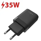 Ładowarki do telefonów - Fixed Ładowarka sieciowa PD Travel Charger, 2x USB-C, 35 W, czarna - miniaturka - grafika 1