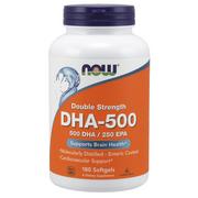 Suplementy naturalne - Now Foods DHA-500 Double Strength 500 DHA / 250 EPA 180 Kapsułek żelowych - miniaturka - grafika 1