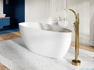 Besco Goya 170x72cm wanna wolnostojąca konglomeratowa MATOWA + syfon klik-klak chrom #WMMB-170G | - Wanny z hydromasażem - miniaturka - grafika 3