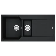 Zlewozmywaki - Franke Urban UBG 651-100 GSC Zlewozmywak granitowy półtorakomorowy 100x50 cm onyx 114.0687.300 - miniaturka - grafika 1