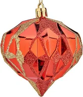 Bombki - Bombki choinkowe diament Ø 8 cm czerwony plastik 8 x 9 x 8 cm - miniaturka - grafika 1