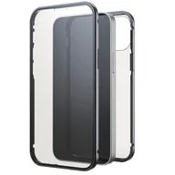 Etui i futerały do telefonów - Black Rock - Etui 360 stopni Glass Case pasuje do Apple iPhone 13 Mini I etui na telefon komórkowy, zamknięcie na magnes, przezroczyste, osłona (przezroczysta z czarną ramką) - miniaturka - grafika 1