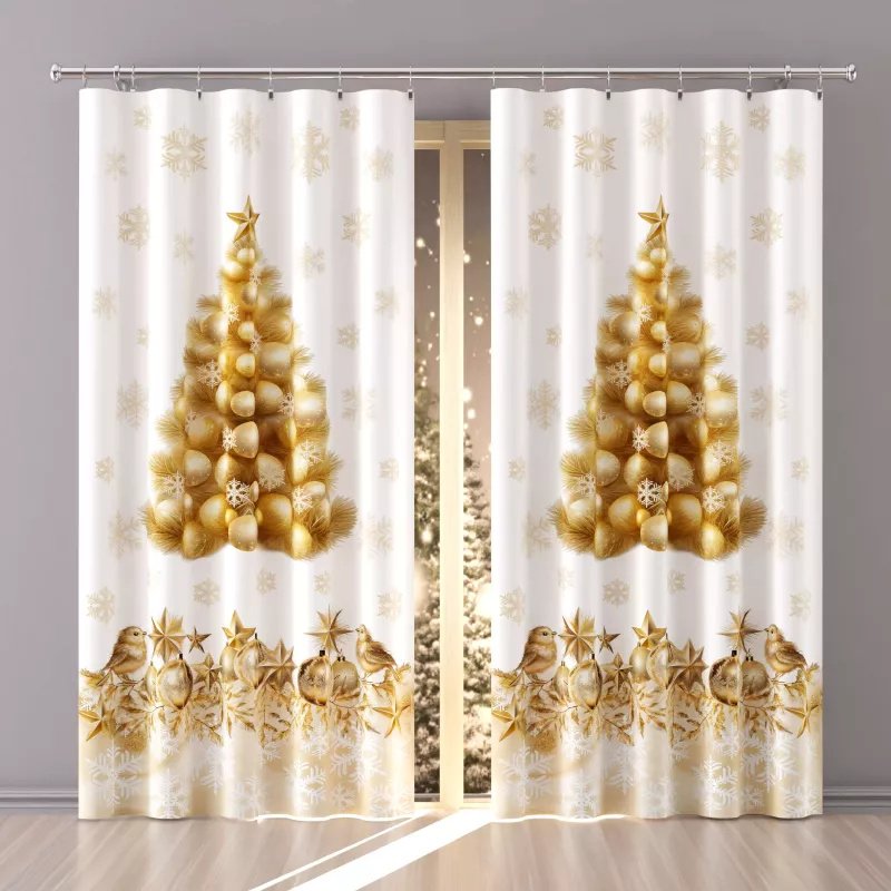 Zasłona gotowa tkanina drukowana Moc Złota 150x250 cm 250 cm 150 cm
