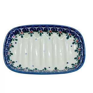 Ceramiczna mydelniczka mała Ceramika Bolesławiec - Mydelniczki i dozowniki mydła - miniaturka - grafika 1