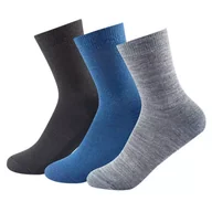 Skarpetki sportowe męskie - DEVOLD Daily Medium Sock 3-Pack grey/black/navy EU 36-40 - miniaturka - grafika 1