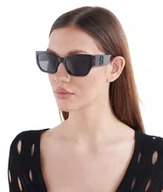 Okulary przeciwsłoneczne - MARC JACOBS CZARNE OKULARY PRZECIWSŁONECZNE LENONKI Z LOGO I1B - miniaturka - grafika 1