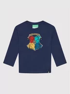 Bluzy dla chłopców - Benetton United Colors Of Bluzka 3VR5G100A Granatowy Regular Fit - miniaturka - grafika 1