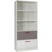 Regały - Regał Szeroki R07 Rest Maridex Popiel, Dąb Craft Biały Kolor 04 - miniaturka - grafika 1