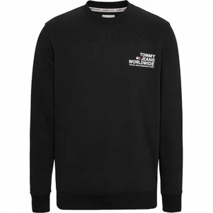 TOMMY HILFIGER BLUZA MĘSKA TJM REG ENTRY GRAPHIC CREW CZARNA r.XL - Bluzy męskie - miniaturka - grafika 1