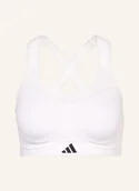 Biustonosze - Adidas Biustonosz Sportowy Tlrd Impact Training Z Siateczką weiss - miniaturka - grafika 1