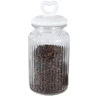 Pojemniki kuchenne - Tadar SERCE SŁOIK OZDOBNY Z CERAMICZNĄ POKRYWKĄ 1,3 L SZKŁO 5907558783087 - miniaturka - grafika 1