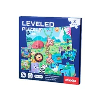 Układanki dla dzieci - Puzzle magnetyczne - Poziom 3 - Małpka, Słoń, Hipopotam - miniaturka - grafika 1