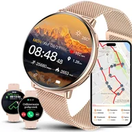 Smartwatch - Rubicon F50 GPS Różowy dwa paski - miniaturka - grafika 1