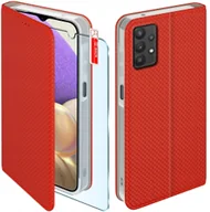 Etui i futerały do telefonów - Etui z klapką do Samsung Galaxy A32 5G Zamykane Czerwone Futerał + Szkło 9H - miniaturka - grafika 1