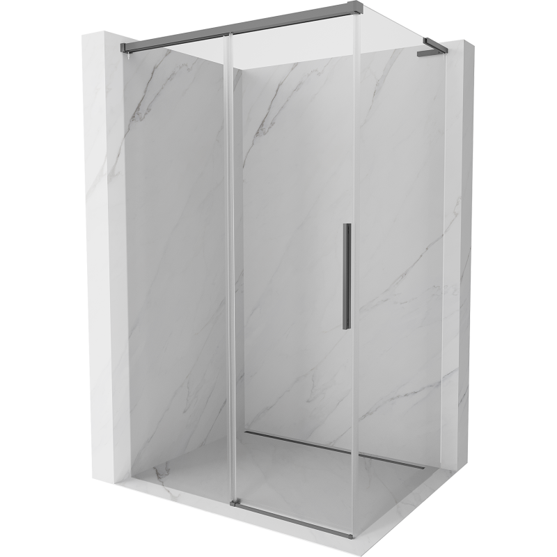 Mexen Rox L kabina prysznicowa rozsuwana 110 x 80 cm, transparent, gun metal - 8C2L-110-080-95-00