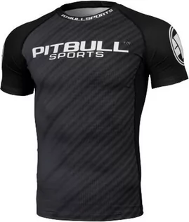 Koszulki sportowe męskie - Rashguard Pit Bull Raster Grey - grafika 1