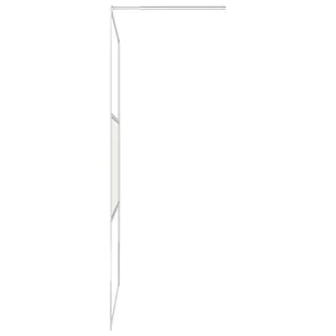 VidaXL Ścianka prysznicowa z półką chrom, 80x195 cm, ESG i aluminium - Ścianki i drzwi prysznicowe - miniaturka - grafika 7