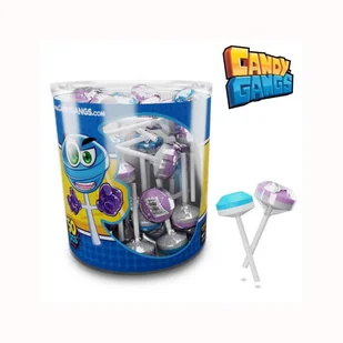 CANDY GANGS TIP TOP LIZAKI PUDROWE BEZ CUKRU TUTTI FRUTTI (8GR) 50SZT - Gumy do żucia, lizaki, dropsy - miniaturka - grafika 1