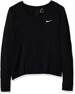 Koszulki i topy damskie - Nike koszulka damska W Nk Infinite Top Ls z długim rękawem Black/(Reflective Silv) S - miniaturka - grafika 1