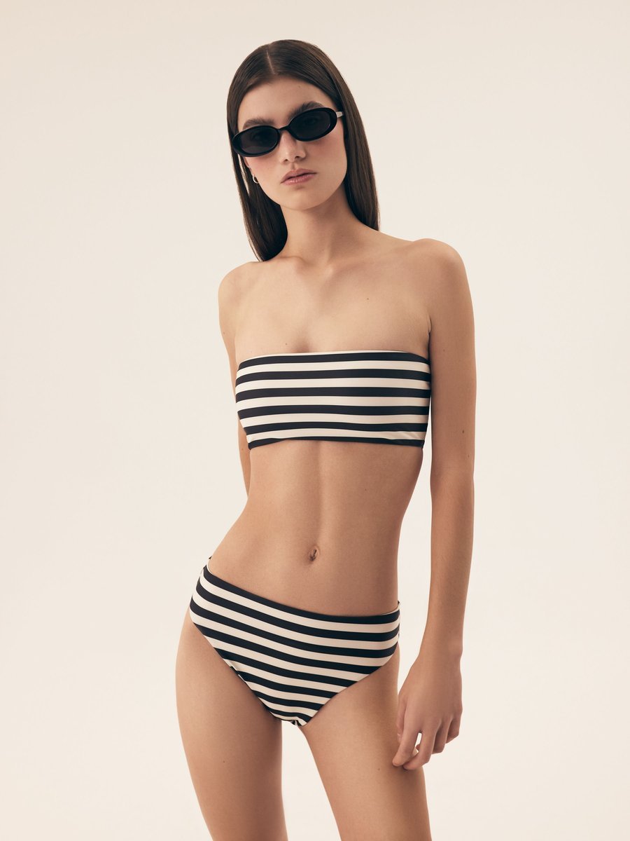 Góra bikini Malibu Bloovii czarny, biały M