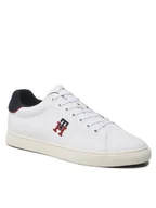 Sneakersy męskie - Tommy Hilfiger Sneakersy Core Vulc Varsity Monogram FM0FM04350 Biały - miniaturka - grafika 1