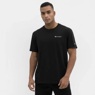 Męski t-shirt z nadrukiem CHAMPION Rochester Crewneck T-Shirt - czarny - Koszulki sportowe męskie - miniaturka - grafika 1