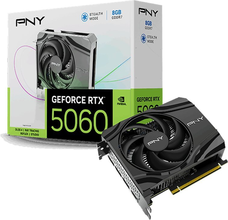 PNY GeForce RTX 5060 Single Fan 8GB GDDR7 DLSS4 VCG50608SFXPB1