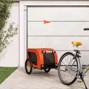 Przyczepka rowerowa dla psa, pomarańczowo-czarna Lumarko! - Sprzęt podróżny i transportery dla psów - miniaturka - grafika 1