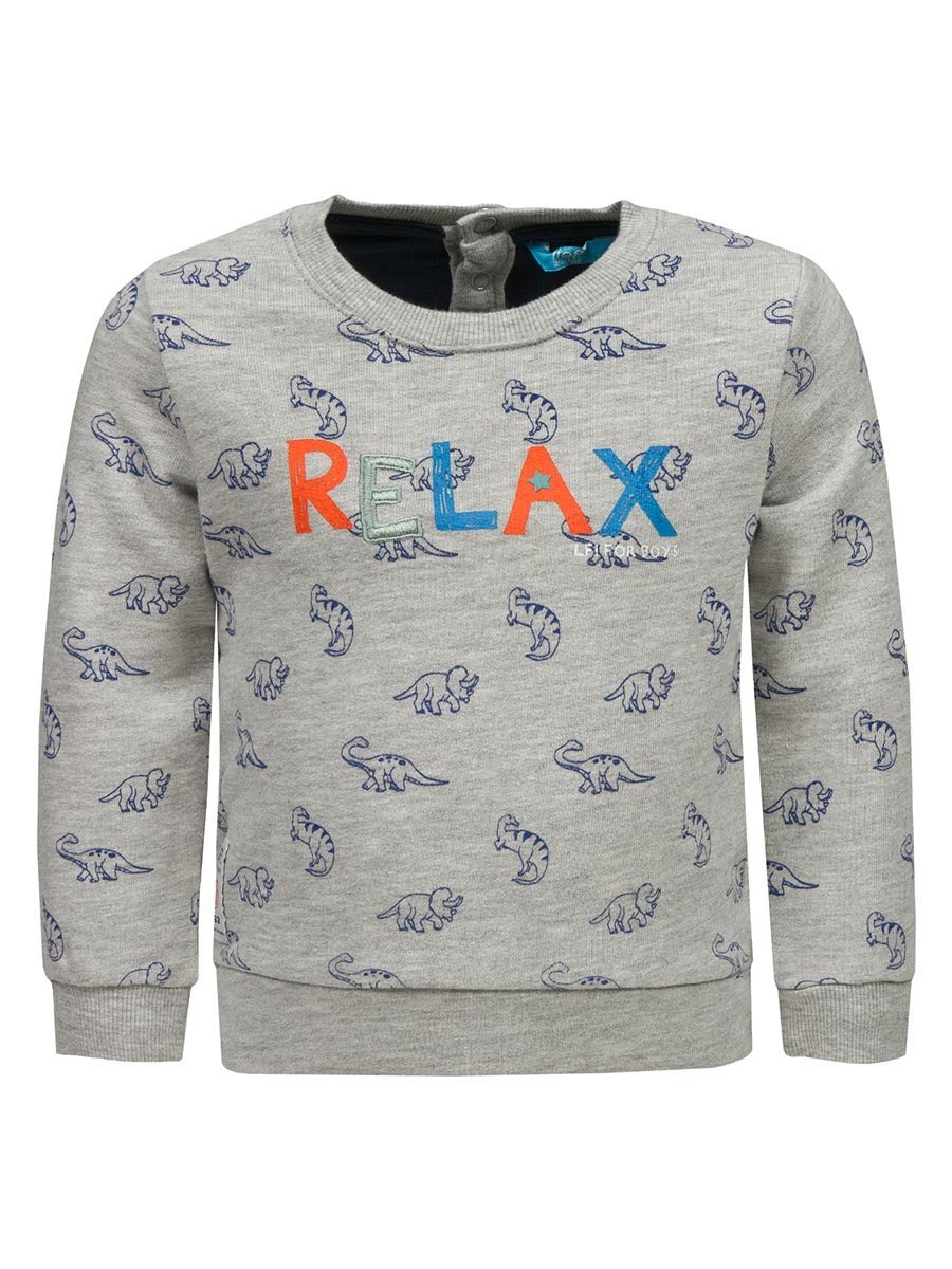 Chłopięca bluza w dinozaury szara Lief r.74