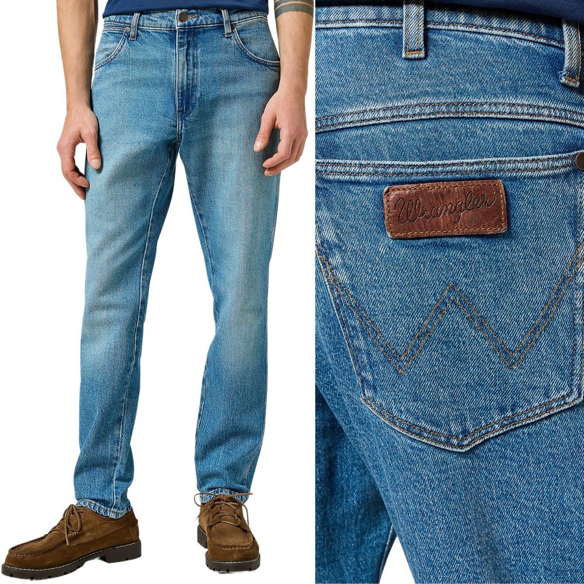 Wrangler RIVER Chante KLASYCZNE LEKKO ZWĘŻANE SPODNIE JEANSOWE W29 L32