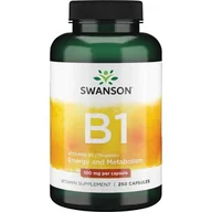 Witaminy i minerały - Vitamin B-1 100 mg/250 kaps. (Swanson) - miniaturka - grafika 1
