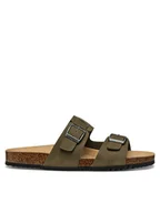 Klapki i japonki męskie - Geox Klapki U Sandal Ghita U159VB 00032 C3009 Khaki - miniaturka - grafika 1