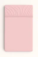 Prześcieradła dla dzieci - Prześcieradło bawełniane z gumką do łóżeczka 120x60 cm - brudny róż - miniaturka - grafika 1