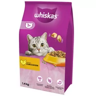 Sucha karma dla kotów - Whiskas, Karma dla Dorosłych Kotów, Sucha, z Kurczakiem, 1,4 kg - miniaturka - grafika 1