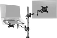 Inne akcesoria audio-wideo - Duronic DM35L1X1 Uchwyt do monitora i laptopa 8 kg monitor 13-27 cali regulacja ekranów, praca z monitorem i laptopem - miniaturka - grafika 1