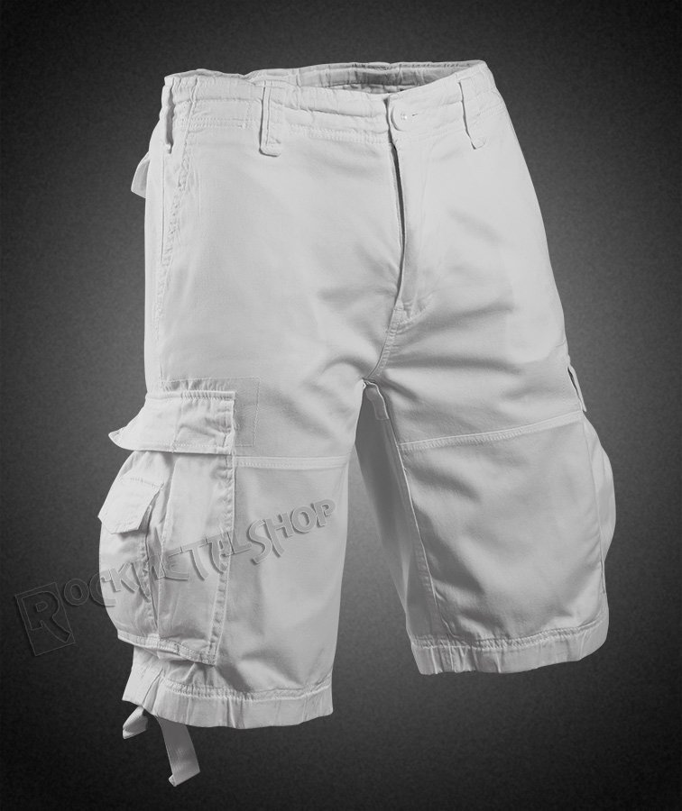 spodnie bojówki krótkie VINTAGE SHORTS - WHITE-S