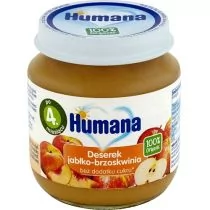 Humana SP.Z O.O. 100% ORGANIC Deserek jabłko-brzoskwinia - 125 g - Desery dla dzieci - miniaturka - grafika 1