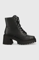 Botki damskie - Steve Madden botki skórzane Freeport damskie kolor czarny na słupku - miniaturka - grafika 1