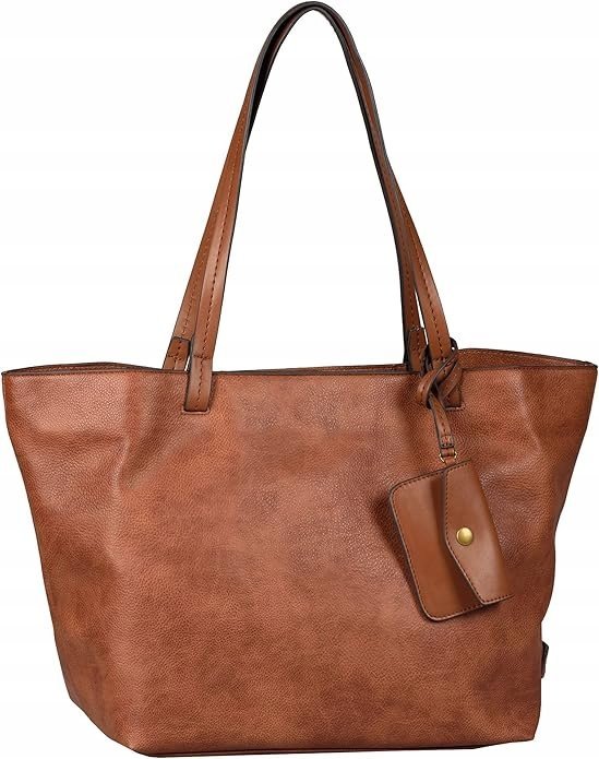 Torebka Tom Tailor Brązowa Skóra Ekologiczna Shopper Na Ramię Rubiana