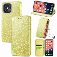 Etui i futerały do telefonów - Etui König Design kompatybilne z Apple iPhone 13 Pro Max ze sztucznej skóry - Etui na telefon komórkowy żółte - miniaturka - grafika 1