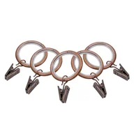 Akcesoria do wystroju okien - Kółka z żabkami 10 szt. antyczna miedź 19 mm - miniaturka - grafika 1