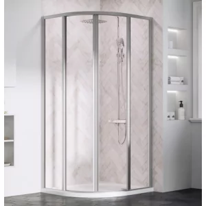 Ravak 3117O102Z1 Kabina prysznicowa p$255okr$256g$257a SKCP4-90 bia$258a szk$259o Transparent 195 - Kabiny prysznicowe - miniaturka - grafika 1