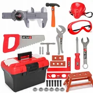 Mały majsterkowicz - 2 x ZESTAW NARZĘDZIOWY SKRZYNKA Z Narzędziami Walizka Wiertarka KUFEREK MAT - miniaturka - grafika 1