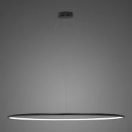 Lampy sufitowe - Lampa wisząca Ledowe Okręgi No.1 Φ150 cm in 4k czarna Altavola Design - miniaturka - grafika 1