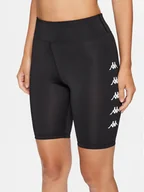 Spodenki damskie - Kappa Szorty sportowe 312084 Czarny Skinny Fit - miniaturka - grafika 1